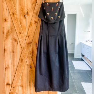 NEVER BEEN WORN Shoshanna Midnight Collection strapless black gown size 6